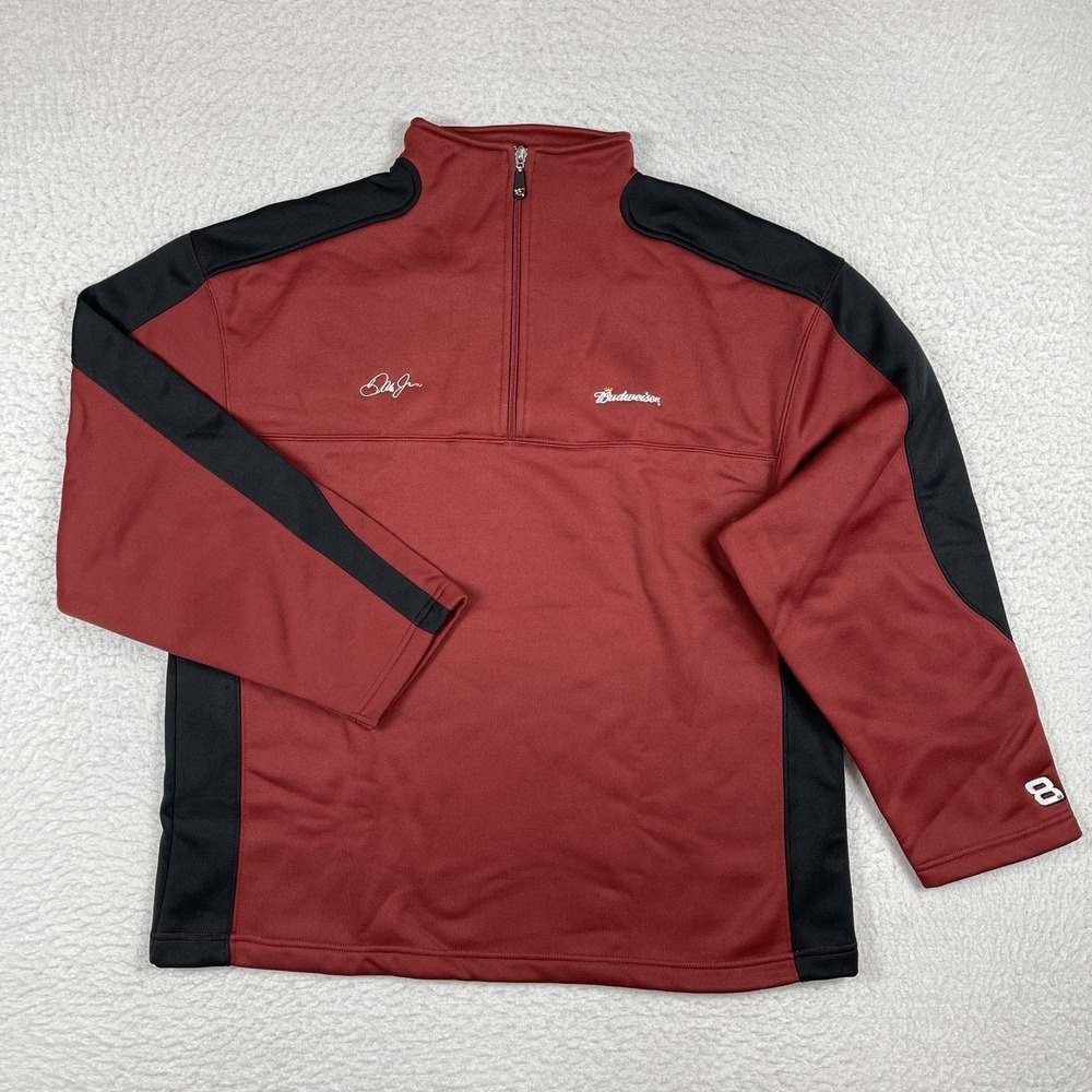 Chase Authentics Pullover Mens Large Dale Earnhardt Jr 8 Nascar Racing 1/4 Zip